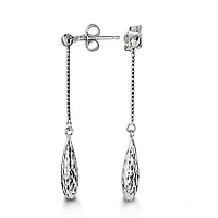 10K White Gold 35mm Earrings