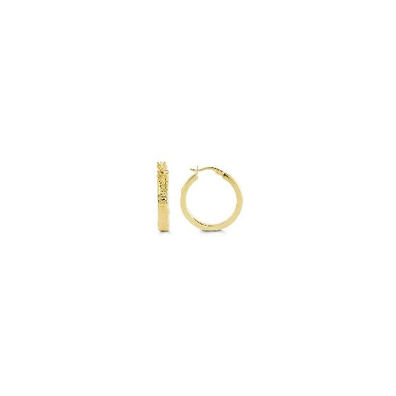 10K Yellow Gold 18mm Earrings