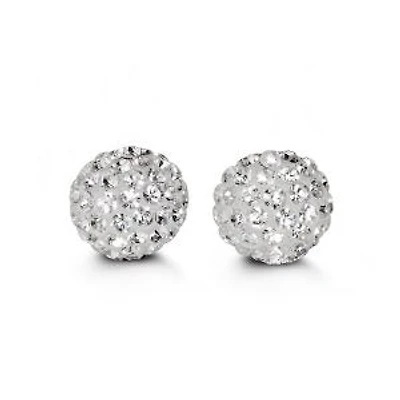 10K Yellow Gold Cubic Zirconia 8mm Earrings