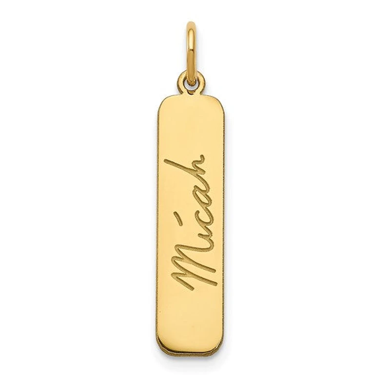 Signature Bar Charm - Sterling Silver