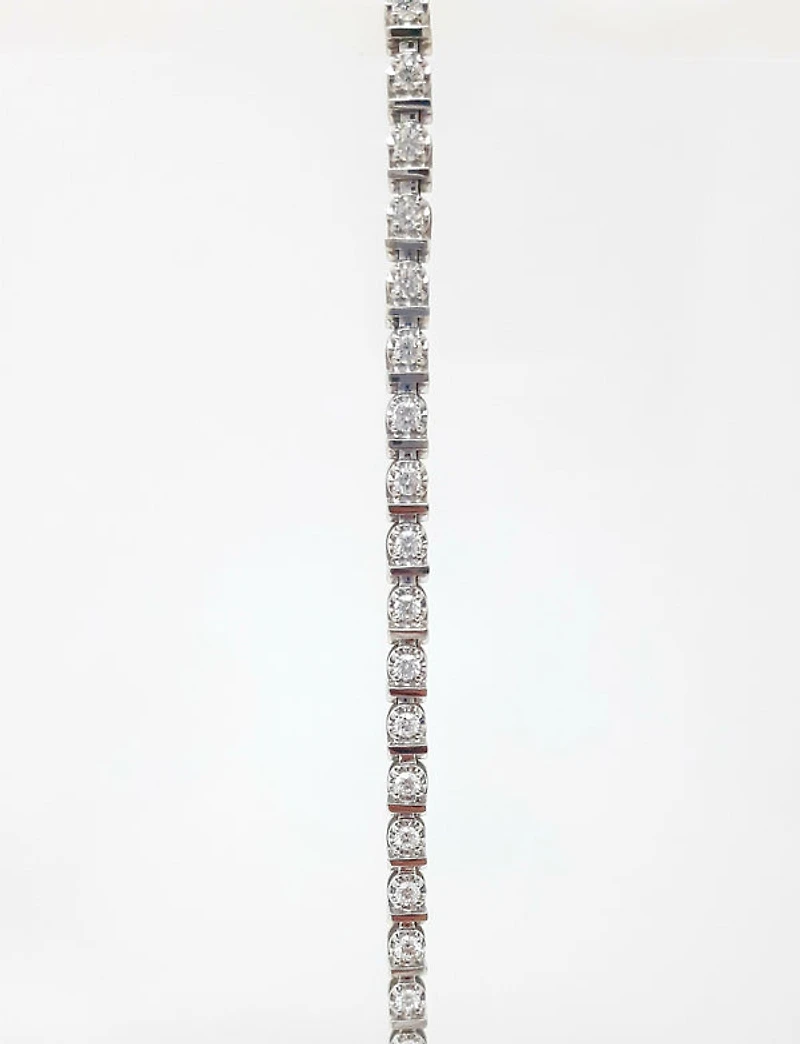 10K White Gold 2.00 cttw Diamond Tennis Bracelet