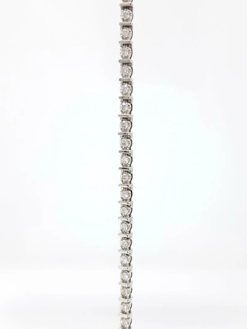 10K White Gold 1.50 Carat Diamond Tennis Bracelet, 7"