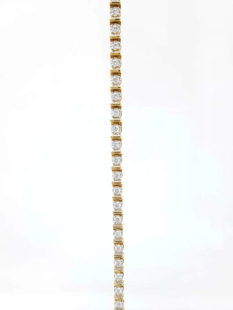 10K Yellow Gold 1.00cttw Diamond Tennis Bracelet, 7"