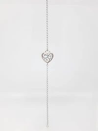 14K White & Rose Gold 0.05cttw Canadian Diamond Bracelet, 7"