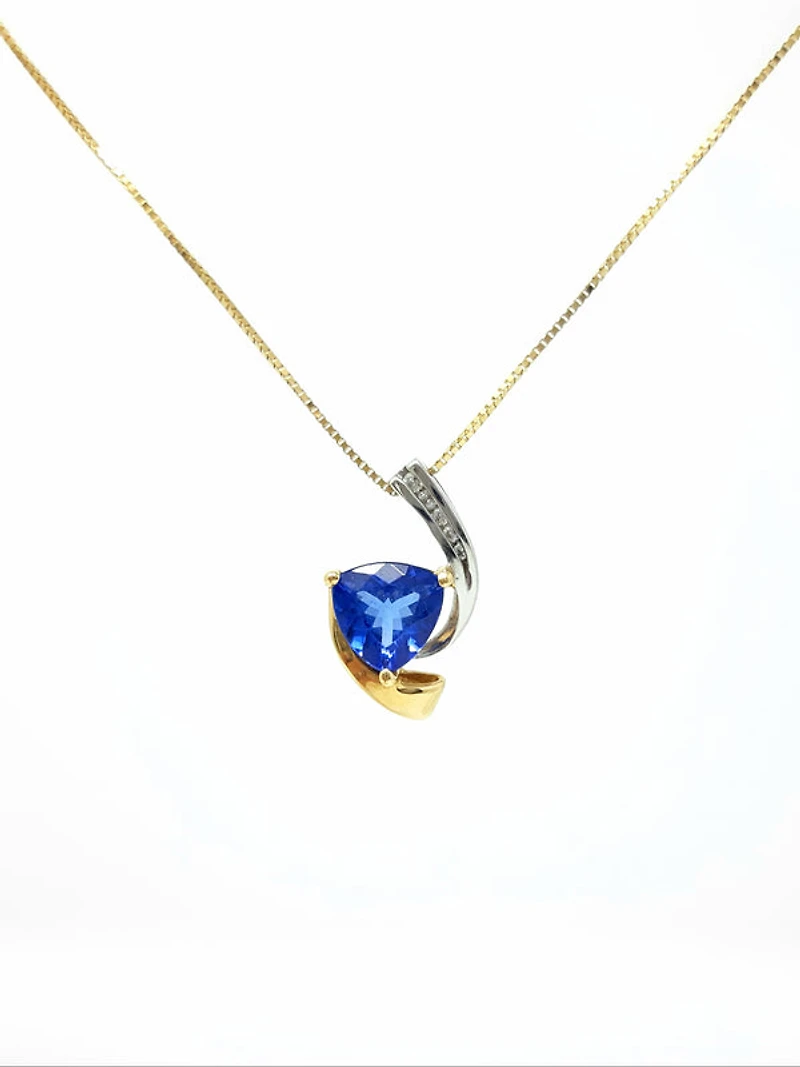 Tanzanite and Diamond Pendant