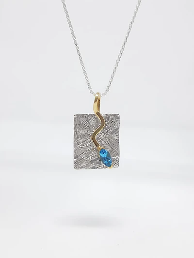 Silver and Blue Topaz Pendant