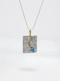 Silver and Blue Topaz Pendant
