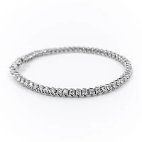 14K White Gold 3.0cttw Lab-Grown Diamond Tennis Bracelet