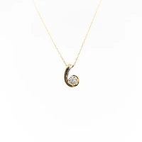 10K Yellow Gold Diamond Pendant