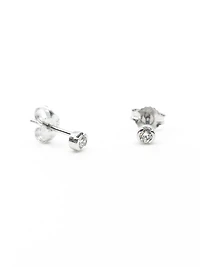 10K White Gold 0.12cttw Canadian Diamond Stud Earrings