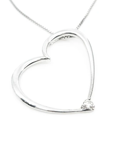 Sterling Silver 0.08cttw Canadian Diamond Necklace, 18”