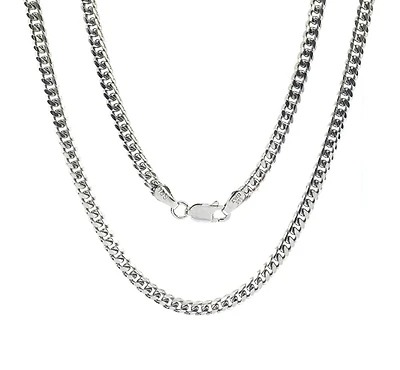 925 Sterling Silver 4.1mm Rhodium Plated Miami Cuban Chain - 24 Inches