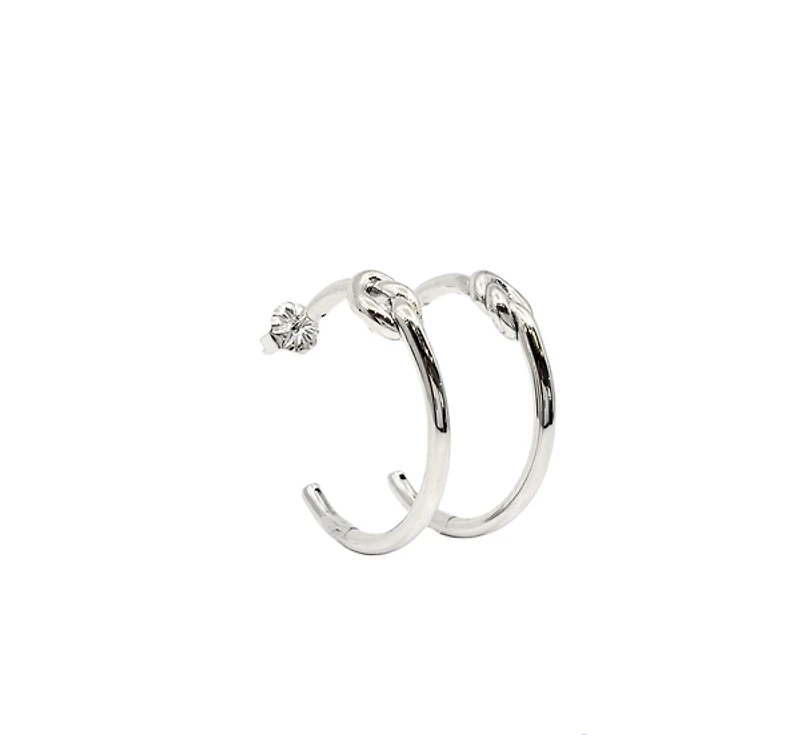 Sterling Silver Hoop Earrings 27mm