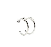 Sterling Silver Hoop Earrings 27mm