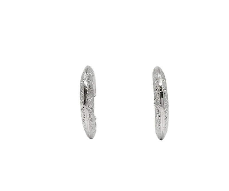 Sterling Silver Hoop Earrings 23mm