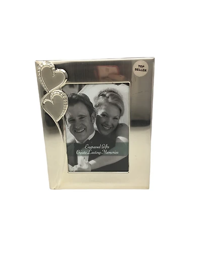 4x6" Frame with Double Heart Design WJ4041