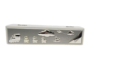 White and Silver Baptism Certificate Holder