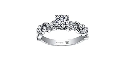 18K White Gold 0.50cttw Canadian Diamond Engagement Ring - 4.5