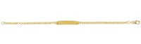 10K Gold Bracelet with Engravable Plate