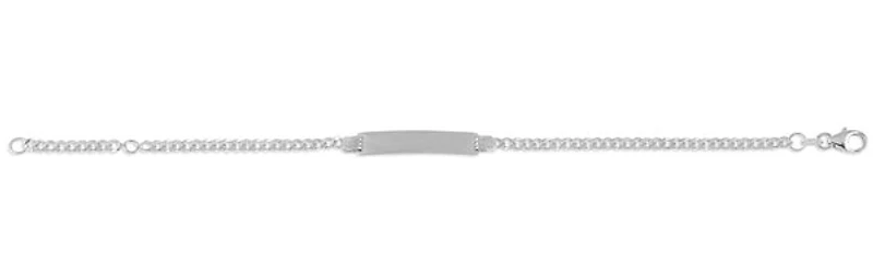 10K White Gold Bracelet with Engravable Plate