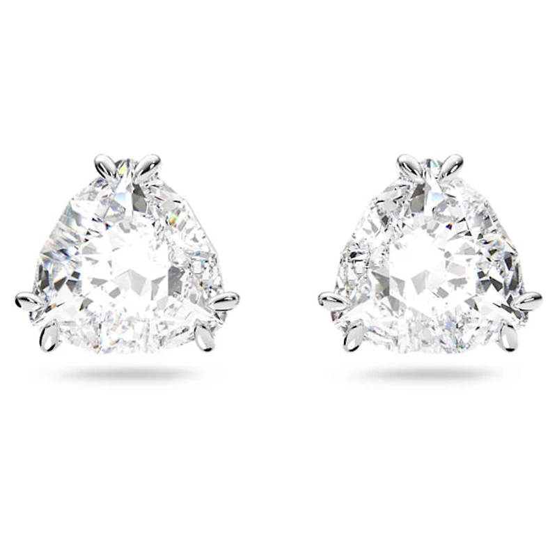 Millenia Stud Earrings Trilliant Cut Crystal, White, Rhodium Plated - 5619498- Discontinued