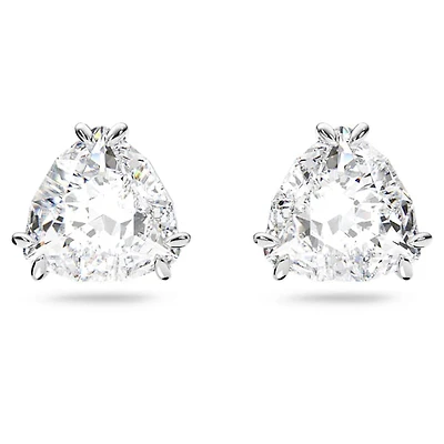 Millenia Stud Earrings Trilliant Cut Crystal, White, Rhodium Plated - 5619498- Discontinued