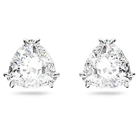 Millenia Stud Earrings Trilliant Cut Crystal, White, Rhodium Plated - 5619498- Discontinued