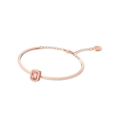 Swarovski Millenia Bangle, Octagon Cut Swarovski Zirconia, Pink, Rose Gold-tone Plated - 5620555