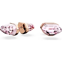 Swarovski Lucent stud earrings, Pink, Rose gold-tone plated 5626603- Discontinued