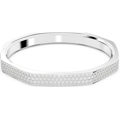 Swarovski Dextera bangle, Octagon shape, White, Rhodium plated 5655624