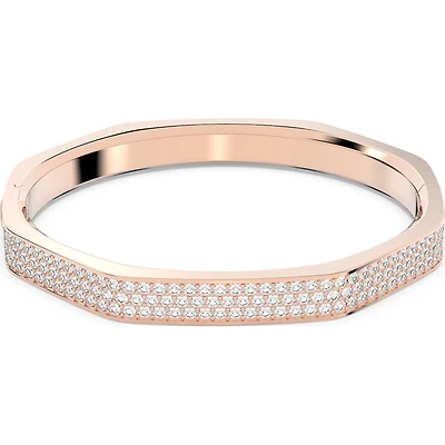 Swarovski Dextera bangle, Octagon shape, White, Rose gold-tone plated 5655626
