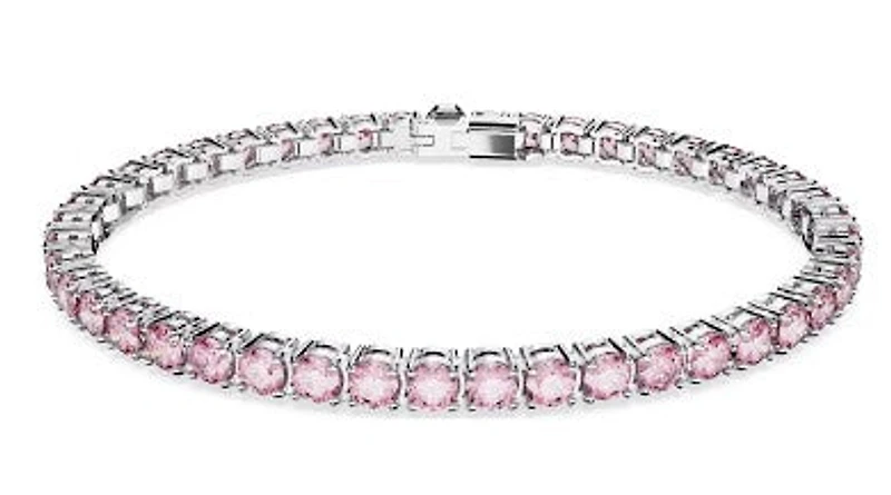 Swarovski Matrix: Tennis Bracelet Purple/Pink Rhodium Plated (SS) - 5661303