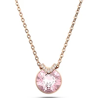 Swarovski Bella V pendant, Round cut, Pink, Rose gold-tone plated 5662088