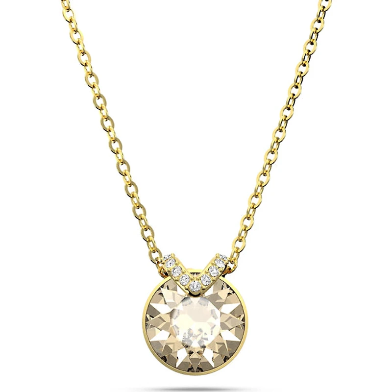 Swarovski Bella V pendant, Round cut, Gold tone, Gold-tone plated 5662091