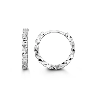 10K Gold 14mm Hoop / Huggie / Hinged Earrings