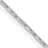 14K Gold 1mm D/C Open Long Link Cable Chain - /