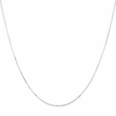 925 Sterling Silver 0.70mm Box Chain with Spring Clasp
