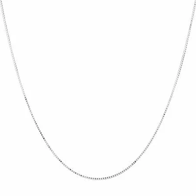 925 Sterling Silver 0.70mm Box Chain with Spring Clasp