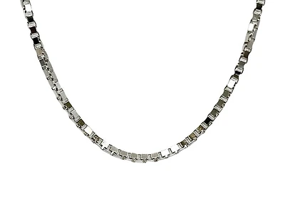 Sterling Silver Box Chain, 20" 1.6mm lobster clasp