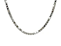 Sterling Silver Box Chain, 18" lobster clasp