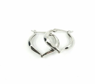 925 Sterling Silver Hollow Heart Shaped Earrings