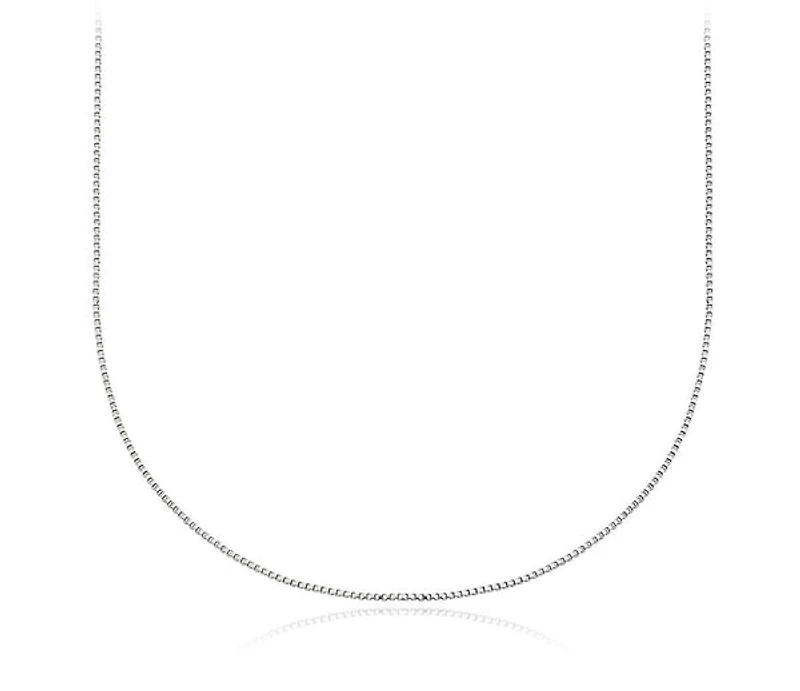 925 Sterling Silver 0.80mm Thick Box Chain - 18 Inches