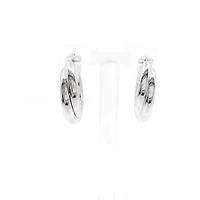 Sterling Silver Hoop Earrings 28mm