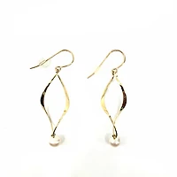 14K Yellow Fresh Water Pearl 5-6mm Earrings