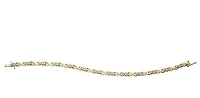 10K Yellow Gold 0.10cttw Diamond Tennis Bracelet