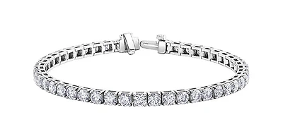 14K White Gold cttw Lab Grown Diamond Tennis Bracelet