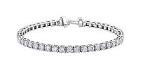 14K White Gold cttw Lab Grown Diamond Tennis Bracelet