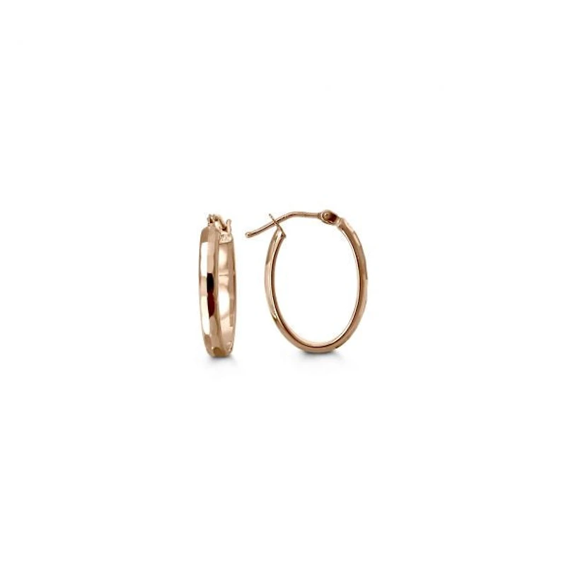 10K Rose Gold 18mm Earrings