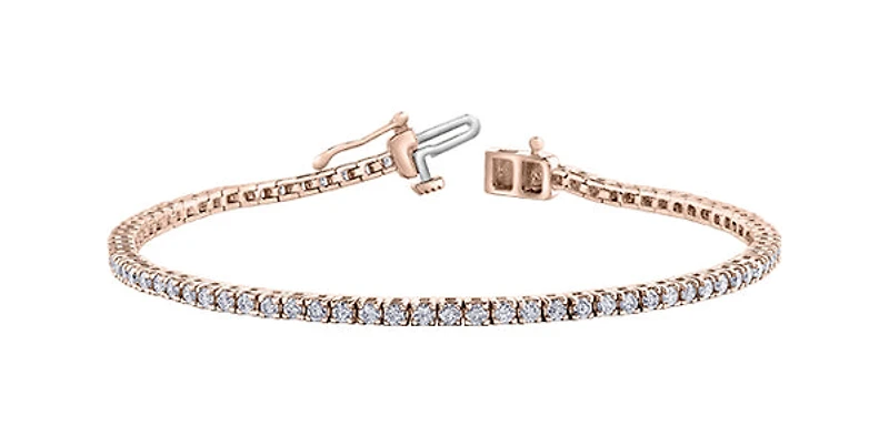 Rose Gold Diamond Tennis Bracelet