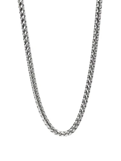 925 Sterling Silver 2.7mm Rhodium Plated Franco Chain - 24 Inches